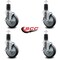 Service Caster 5'' Thermoplastic Rubber Swivel 1-5/8'' Expanding Stem Caster Set with Brake, 4PK SCC-EX20S514-TPRB-TLB-158-4 - alternate 4